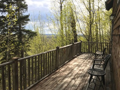 Birchcrest Cabin On Unique Ridge Top With Views of Denali and the Alaska Range