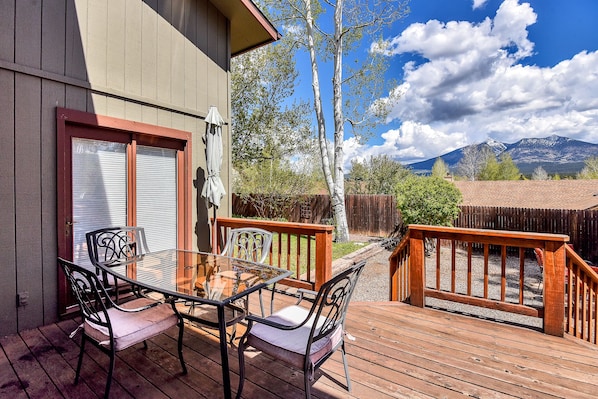 Enjoy the patio off kitchen with awesome views