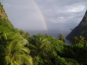 Rainbow view from balcony