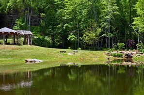 Stocked Fishing Pond with Pavilion Area a short walk or drive away