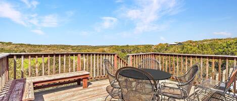 Enjoy the sunny clear skies from our three story deck!