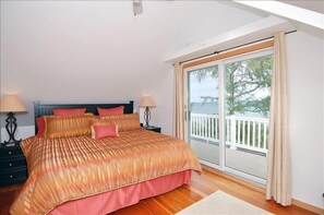 Master Bedroom with balcony and Lake Michigan view!