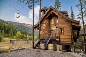 Located just across from the mountain bike trails for great summer fun on the mountain!
