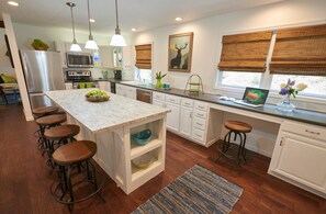 Spacious Kitchen New Appliances w Seating for 6-8 at the Island 