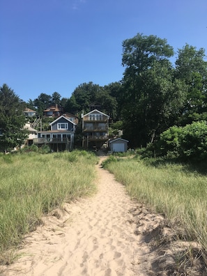 Another rear view of Sandango from the top of the dune
