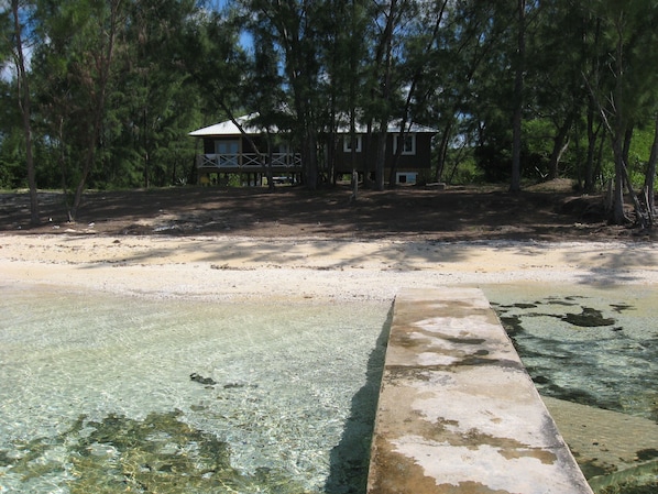 View of the house from the end of the dock.  