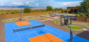 [Amenities] Full-size Basketball court with recently added Pickleball lines and netting, and a 9-hole mini golf