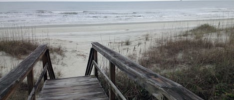 Private walkway to the beach