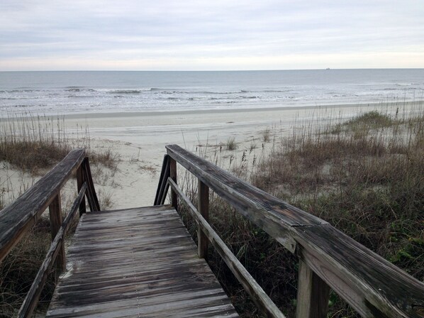 Private walkway to the beach