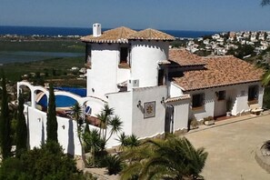 Large private parking area next to villa front door