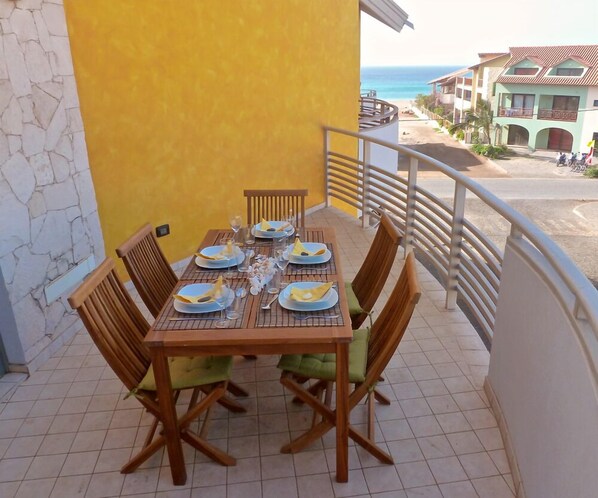 Dinner on the balcony