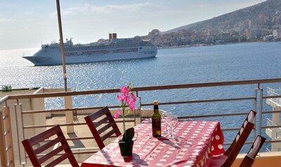 Superb apartment in SARANDA Sea view, Corfu island and Saranda bay