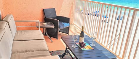 Spend hours on this balcony in this rare corner 2/2 Gulf front condo!
