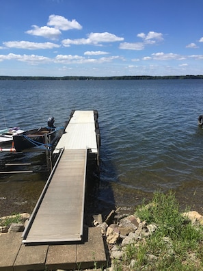 The dock space we provide is right by the boat ramp. 5th dock.