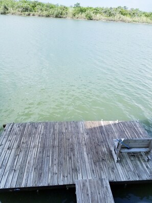 Relax or fish on the private pier.