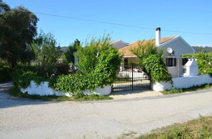 View from the road with entrance gate