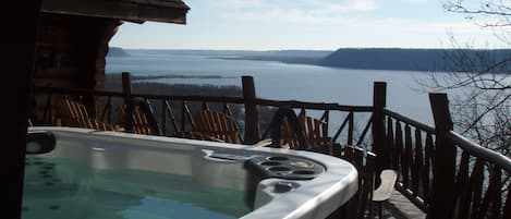 Relax And Enjoy The View In Our Large 6-8 Person Hot Tub, Open All Year Round!