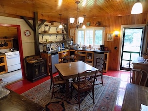 Each tent has a kitchenette in the Lodge. 