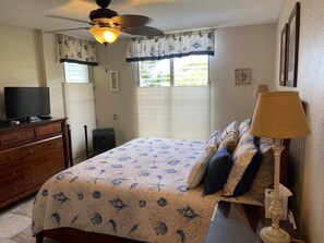 Luxurious King Size Comfort! King-size bed. Master Suite has Air Conditioning