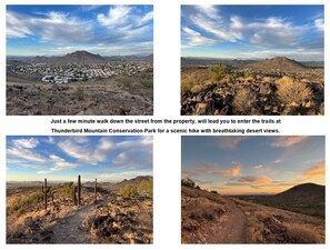 Just a few minute walk from home to hiking trail for scenic and sunset view.