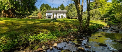 Across our gardens to Strathendrick House from our river 