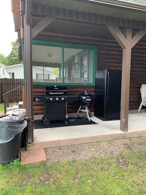 Outside Grill and Fridge