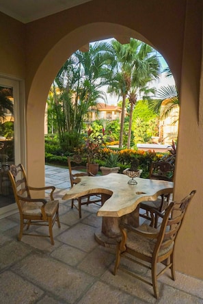 Outdoor patio - perfect for breakfast and working from our condo