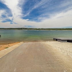 “Deepest” water boat ramp in Lake Travis located only a few blocks away in the private 50 acre park with sandy beaches..