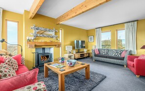 Sitting room with log burner