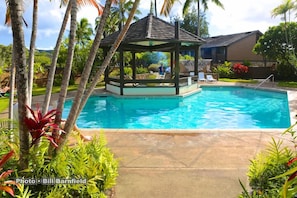 Condo Pool And Gazebo - Front View