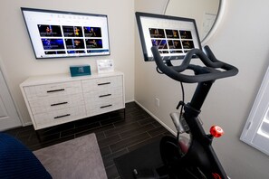 Stay fit with our Peloton! Choose from thousands of classes. 