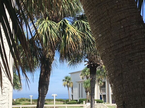 Beach view from the private balcony 