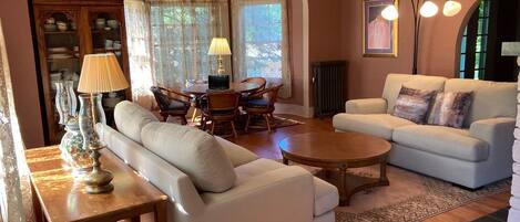 Living room on the first floor.  My favorite room for reading and socializing.