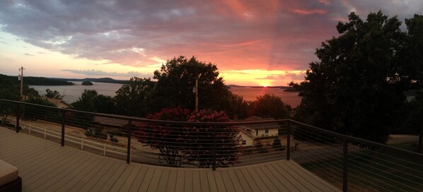 Beautiful sunset views from the front of the house! 
