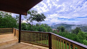 Views of the Smokies from the deck