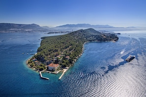 The view of Marjan park forest and the whole peninsula.