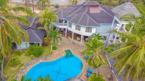 View of the main house and pool