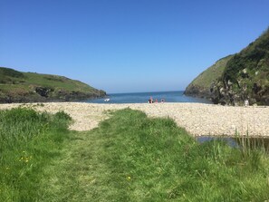 Aberrhigian, the nearest beach, a 20 minute walk