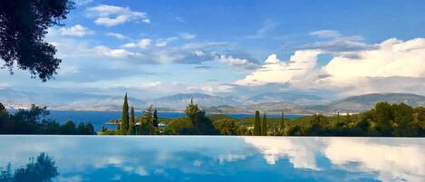 view across the pool