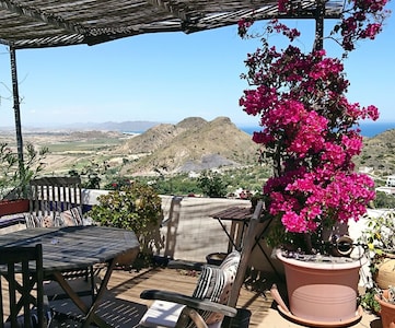 Mojacar, wonderful views of the sea and the valley from the entire house. Great terrace.