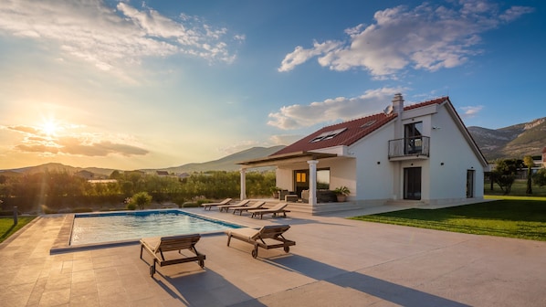 Villa at dusk