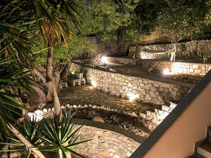 Night view of the garden