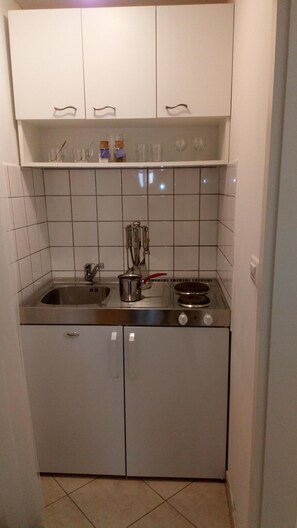 Kitchentte with fridge and 2 elements with everything supplied