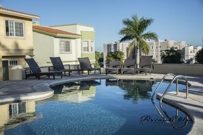 Pool with lounge chairs & Kids area