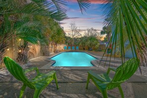 Private pool Oasis surrounded by lush greenery!
