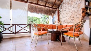 Palapa lounge area