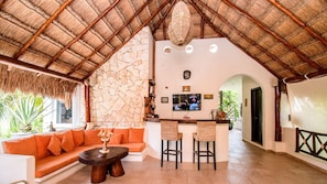 Spectacular palaypa area with bar and TV