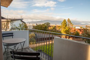 Kitchen balcony with view over Mt. Esja