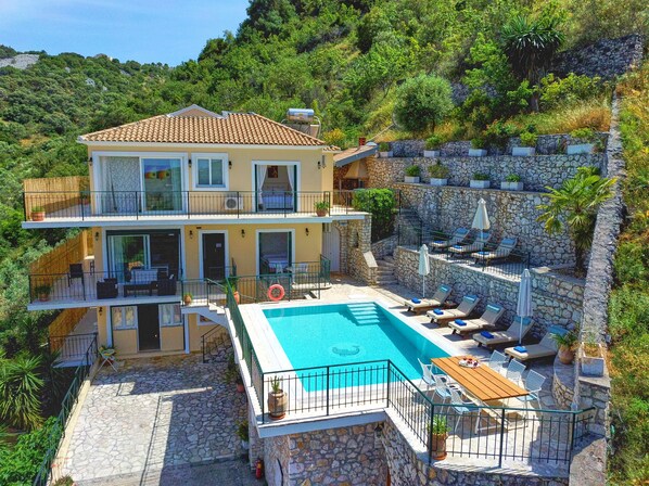 Villa Spiros with private pool Imerolia Kassiopi