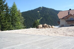 View of Grand Risa World Cup Piste from the front door